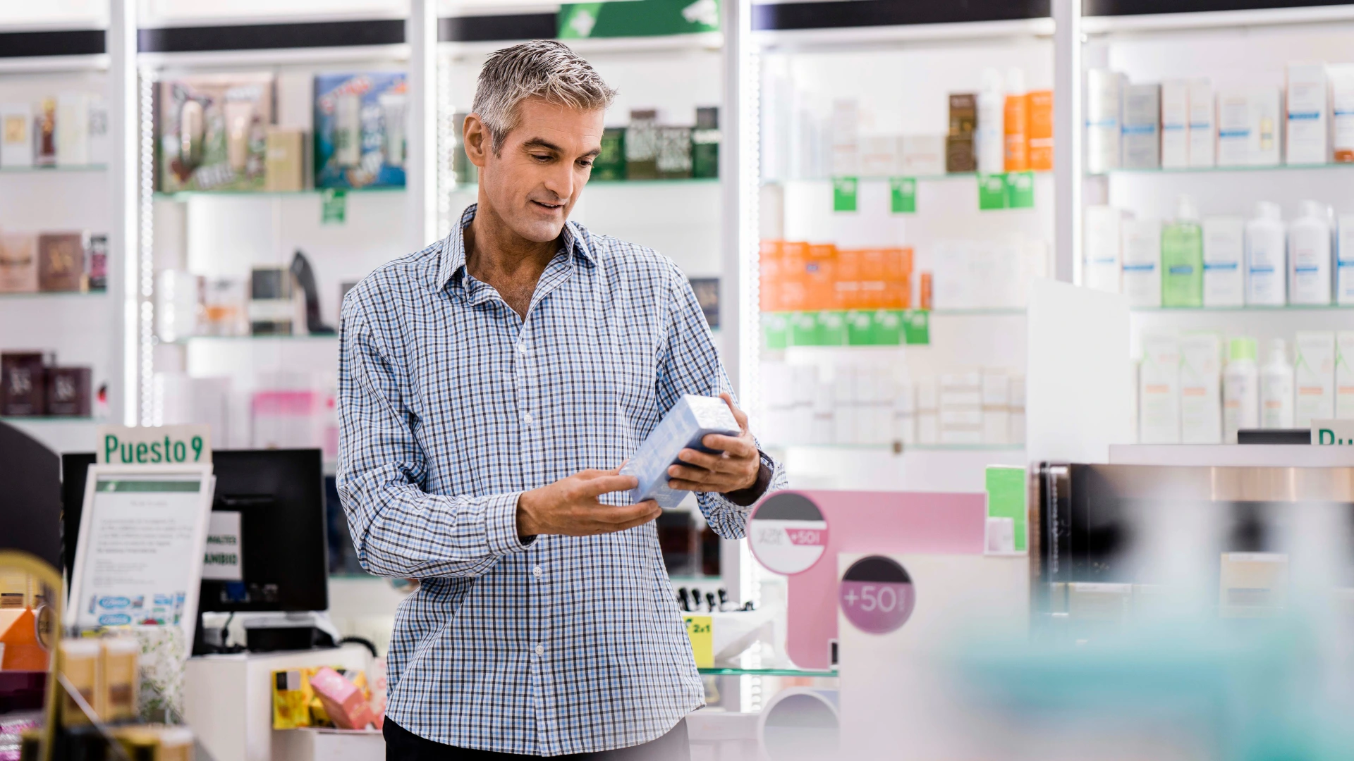 Man having purchase decisions